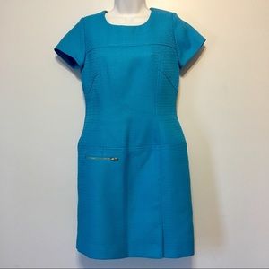 Tahari Robin Egg Blue Sheath Dress Sz 4P